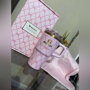 Stanley LoveShackFancy Pink Patterned Tumbler 20 oz